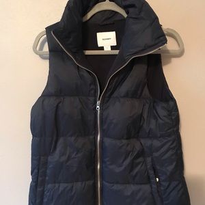 Navy puffy vest
